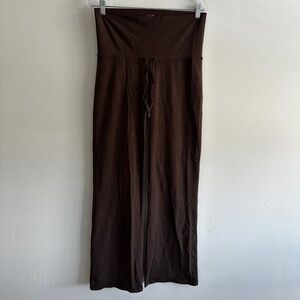 Splits59 Brown High Waist Flare Yoga Pants Leggings Made in USA Size Large